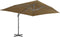 vidaXL - Zweefparasol - met - aluminium - paal - 400x300 - cm - taupe
