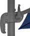 vidaXL - Zweefparasol - met - aluminium - paal - 4x3 - m - azuurblauw
