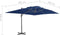 vidaXL - Zweefparasol - met - aluminium - paal - 4x3 - m - azuurblauw