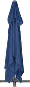 vidaXL - Zweefparasol - met - aluminium - paal - 4x3 - m - azuurblauw