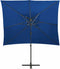 vidaXL - Zweefparasol - met - dubbel - dak - 250x250 - cm - azuurblauw