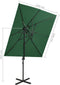 vidaXL - Zweefparasol - met - dubbel - dak - 250x250 - cm - groen