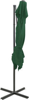 vidaXL - Zweefparasol - met - dubbel - dak - 250x250 - cm - groen