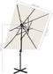 vidaXL - Zweefparasol - met - dubbel - dak - 250x250 - cm - bordeauxrood