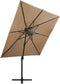 vidaXL - Zweefparasol - met - dubbel - dak - 250x250 - cm - antracietkleurig