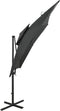 vidaXL - Zweefparasol - met - dubbel - dak - 250x250 - cm - antracietkleurig