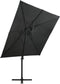 vidaXL - Zweefparasol - met - dubbel - dak - 250x250 - cm - antracietkleurig