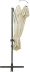vidaXL - Zweefparasol - met - dubbel - dak - 250x250 - cm - zandkleurig