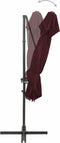 vidaXL - Zweefparasol - met - dubbel - dak - 250x250 - cm - bordeauxrood