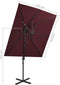 vidaXL - Zweefparasol - met - dubbel - dak - 250x250 - cm - bordeauxrood