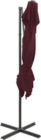 vidaXL - Zweefparasol - met - dubbel - dak - 250x250 - cm - bordeauxrood