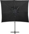 vidaXL - Zweefparasol - met - dubbel - dak - 250x250 - cm - zwart