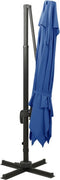 vidaXL - Zweefparasol - met - dubbel - dak - 300x300 - cm - azuurblauw