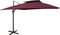 vidaXL - Zweefparasol - met - dubbel - dak - 300x300 - cm - bordeauxrood