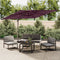 vidaXL - Zweefparasol - met - dubbel - dak - 300x300 - cm - bordeauxrood