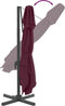 vidaXL - Zweefparasol - met - dubbel - dak - 300x300 - cm - bordeauxrood