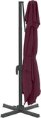 vidaXL - Zweefparasol - met - dubbel - dak - 300x300 - cm - bordeauxrood