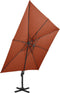 vidaXL - Zweefparasol - met - dubbel - dak - 300x300 - cm - terracottakleurig