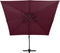 vidaXL - Zweefparasol - met - dubbel - dak - 300x300 - cm - bordeauxrood