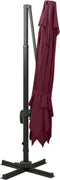 vidaXL - Zweefparasol - met - dubbel - dak - 300x300 - cm - bordeauxrood
