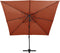 vidaXL - Zweefparasol - met - dubbel - dak - 300x300 - cm - terracottakleurig