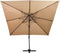 vidaXL - Zweefparasol - met - dubbel - dak - 300x300 - cm - taupe