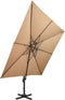 vidaXL - Zweefparasol - met - dubbel - dak - 300x300 - cm - taupe