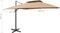 vidaXL - Zweefparasol - met - dubbel - dak - 300x300 - cm - taupe