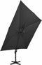 vidaXL - Zweefparasol - met - dubbel - dak - 300x300 - cm - zwart