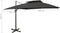 vidaXL - Zweefparasol - met - dubbel - dak - 300x300 - cm - zwart