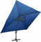 vidaXL - Zweefparasol - met - dubbel - dak - 400x300 - cm - azuurblauw