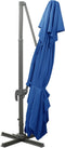vidaXL - Zweefparasol - met - dubbel - dak - 400x300 - cm - azuurblauw