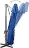 vidaXL - Zweefparasol - met - dubbel - dak - 400x300 - cm - azuurblauw