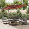 vidaXL - Zweefparasol - met - dubbel - dak - 400x300 - cm - terracottakleurig