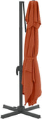 vidaXL - Zweefparasol - met - dubbele - bovenkant - 300x300 - cm - terracotta
