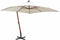 vidaXL - Zweefparasol - met - houten - paal - 300x300 - cm - wit