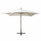 vidaXL - Zweefparasol - met - houten - paal - 300x300 - cm - wit
