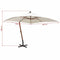 vidaXL - Zweefparasol - met - houten - paal - 300x300 - cm - wit