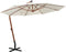 vidaXL - Zweefparasol - met - houten - paal - 350 - cm - wit