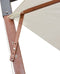 vidaXL - Zweefparasol - met - houten - paal - 350 - cm - wit