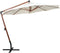 vidaXL - Zweefparasol - met - houten - paal - 350 - cm - wit