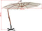 vidaXL - Zweefparasol - met - houten - paal - 350 - cm - wit