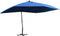 vidaXL - Zweefparasol - met - houten - paal - 400x300 - cm - blauw