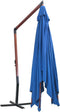 vidaXL - Zweefparasol - met - houten - paal - 400x300 - cm - blauw