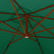vidaXL - Zweefparasol - met - houten - paal - 400x300 - cm - groen
