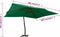 vidaXL - Zweefparasol - met - houten - paal - 400x300 - cm - groen