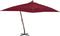 vidaXL - Zweefparasol - met - houten - paal - 400x300 - cm - bordeauxrood