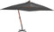 vidaXL - Zweefparasol - met - houten - paal - 400x300 - cm - antracietkleurig