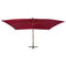 vidaXL - Zweefparasol - met - houten - paal - 400x300 - cm - bordeauxrood