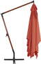 vidaXL - Zweefparasol - met - houten - paal - 400x300 - cm - terracottakleurig